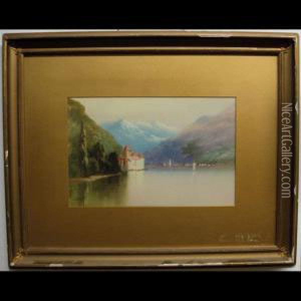 Chill Castle, Switzerland Oil Painting - John Shapland