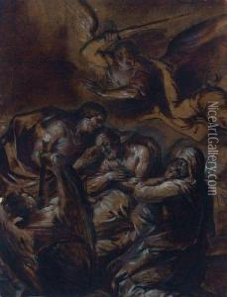 La Mort De Saint Joseph Oil Painting - Vincenzo Pisanelli