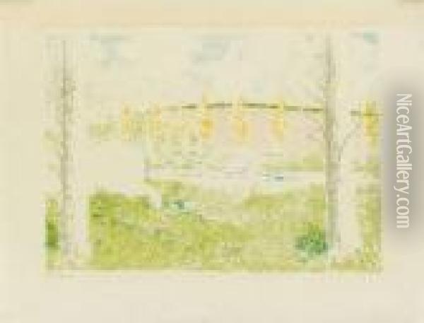 Paysage Avec Maison. 1897 Oil Painting - Ker Xavier Roussel