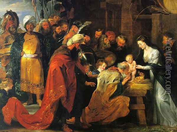 The Adoration of the Magi 1617-18 Oil Painting - Peter Paul Rubens