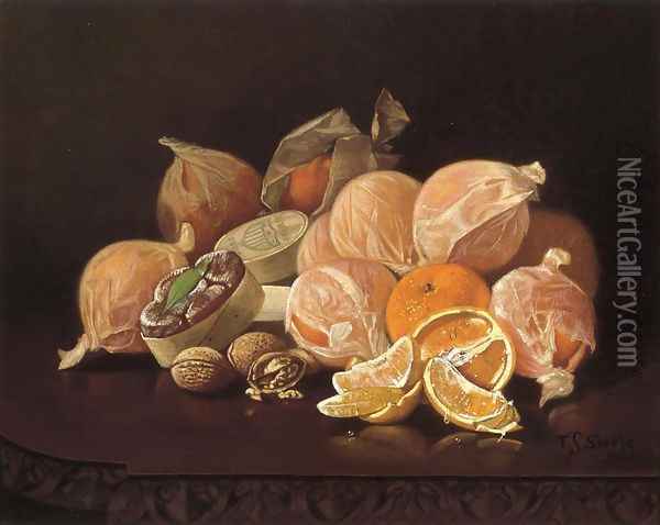 Wrapped Oranges Oil Painting - Thomas Sedgewick Steele