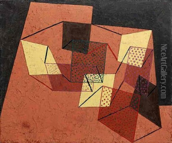 Verspannte Flachen Oil Painting - Paul Klee