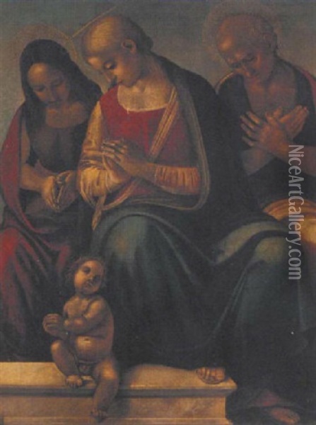 Christ In The House Of Martha And Mary Oil Painting - Jacopo dal Ponte Bassano