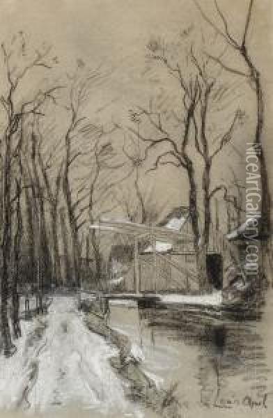 Winter Landscape Oil Painting - Louis Apol