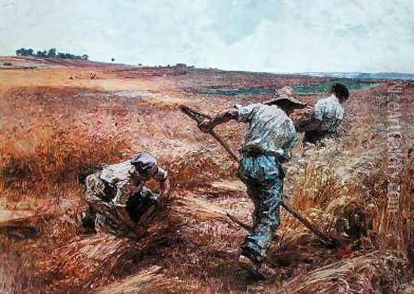 Harvesting Scene 1897 Oil Painting - Lhermitte, Leon