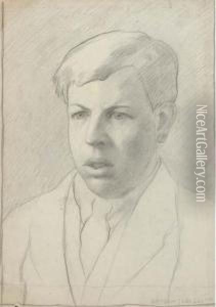 Portrait Of Gilbert Spencer Oil Painting - Hilda Carline
