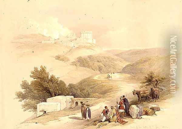 Ruins of the Church of St. John, Sabaste, 1839, plate 43 from Volume I of The Holy Land, engraved by Louis Haghe 1806-85 pub. 1842 Oil Painting - David Roberts