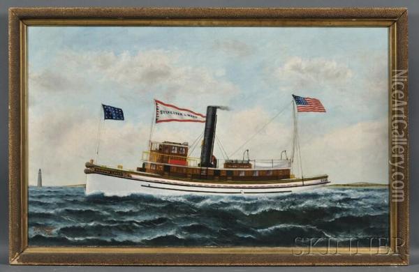 Portrait Of The Screw Steamer 
Sylvester L. Ward Oil Painting - Samuel Finley Morse Badger