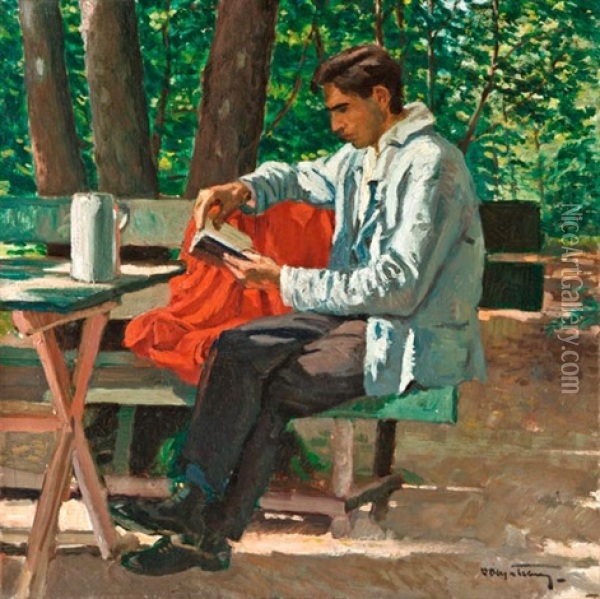 Parkban Oil Painting - Tibor (Theodor) Polya
