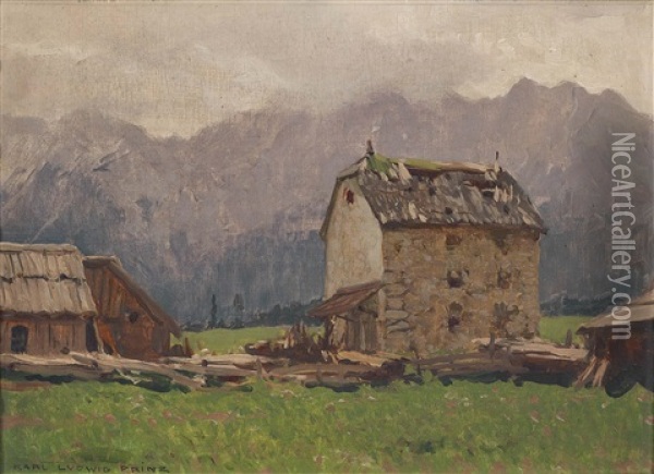 Motiv Bei Aussee Oil Painting - Karl Ludwig Prinz