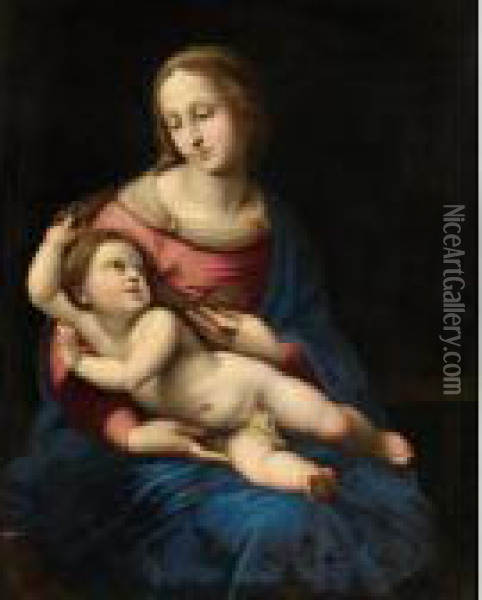 La Vierge A L'enfant Oil Painting - Nicolas Mignard