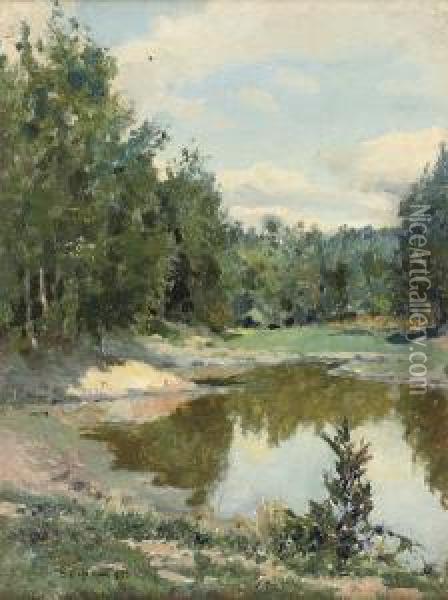 A Woodland Glade Oil Painting - Ilya Semenovich Ostroukhov