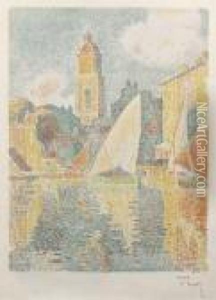 Saint-tropez : Le Port Oil Painting - Paul Signac