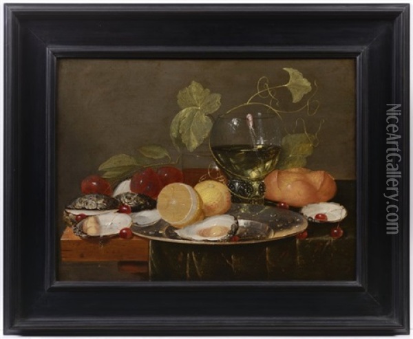 Still Life With Oyster Oil Painting - Jan Davidsz De Heem
