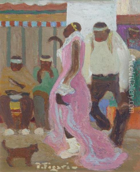 Candombe Oil Painting - Pedro Figari