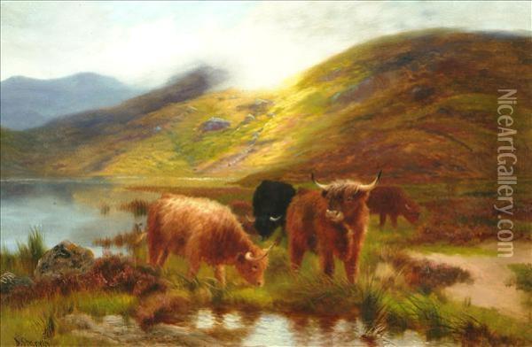 Highland Cattle Oil Painting - Daniel Sherrin