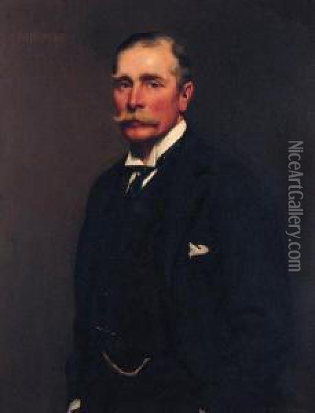 Portrait Of F. H. Thornton Oil Painting - John St. Helier Lander