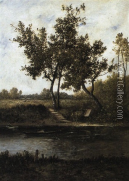 Steps To The River Oil Painting - Leon Richet