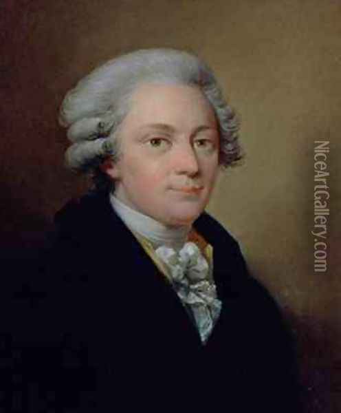 Portrait of Wolfgang Amadeus Mozart Oil Painting - Giuseppe or Josef Grassi