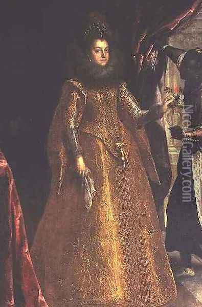 Portrait of Giulia, wife of Cesare DEste Oil Painting - Sante Peranda