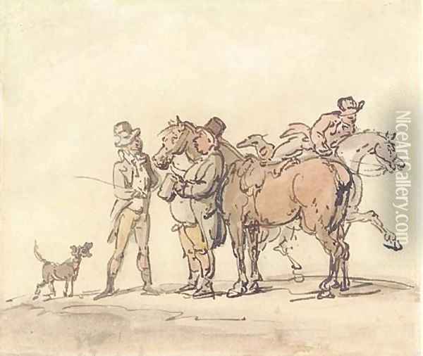 The horse dealer Oil Painting - Thomas Rowlandson