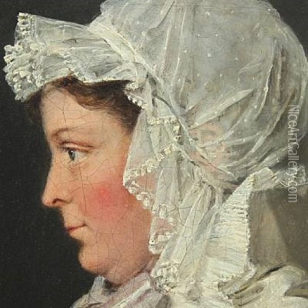 Portrait Of Marie Magdalene Bille, Nee Friedlieb (1780-1829) Married 1798 To M. J. P. Bille, Rear-admiral Oil Painting - Christian Albrecht Jensen