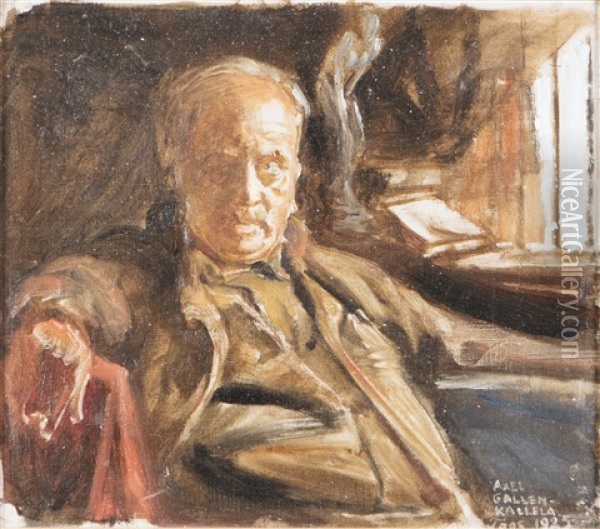 Mr. Manby Oil Painting - Akseli Valdemar Gallen-Kallela