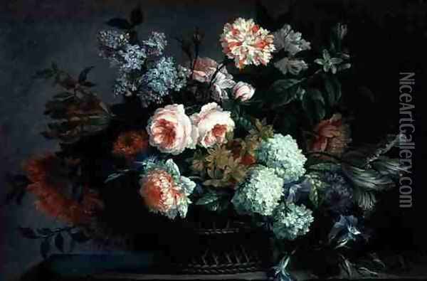 Still Life of Flowers Oil Painting - Pieter Casteels