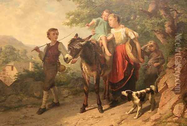 The Family Homecoming Oil Painting - Theodore Gerard