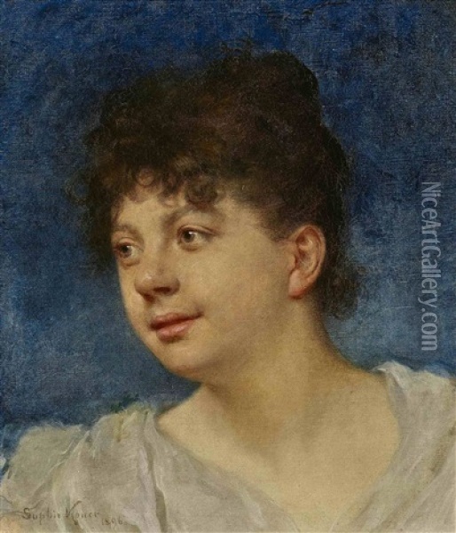 Portrait Of Elfriede Kretschmann-winckelmann Oil Painting - Sophie Koner