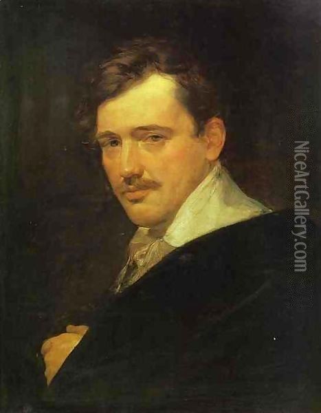 Portrait of A N Lvov Oil Painting - Jules-Elie Delaunay