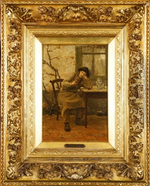 Le Fumeur Oil Painting - Evert Pieters