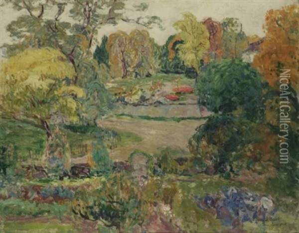 Herbstlich Verfarbter Garten Oil Painting - Armand Adrien Marie Apol