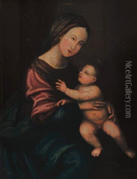 The Madonna And Child Oil Painting - Tommaso Stefano Di Lunetti