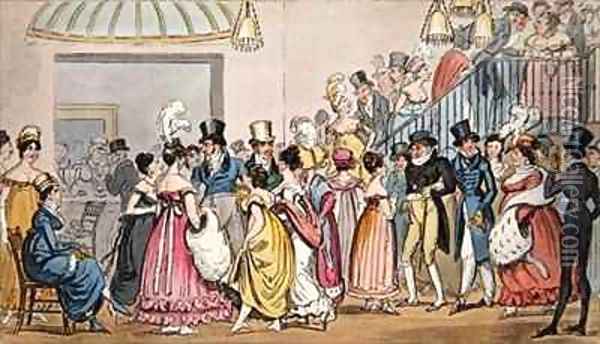 Tom and Jerry in the Saloon at Covent Garden Oil Painting - I. Robert and George Cruikshank