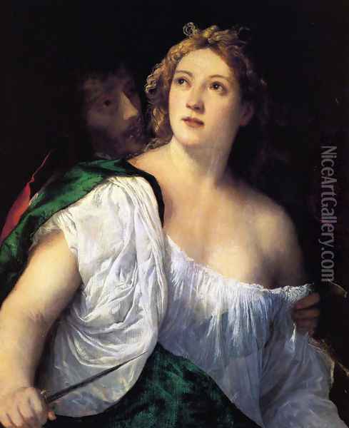 Suicide of Lucretia 1515 Oil Painting - Tiziano Vecellio (Titian)