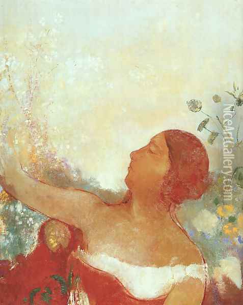 The Predestined Child (Ophelia) Oil Painting - Odilon Redon