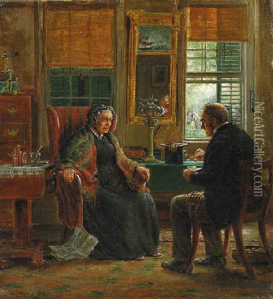 The Doctor's Call Oil Painting - Edward Lamson Henry