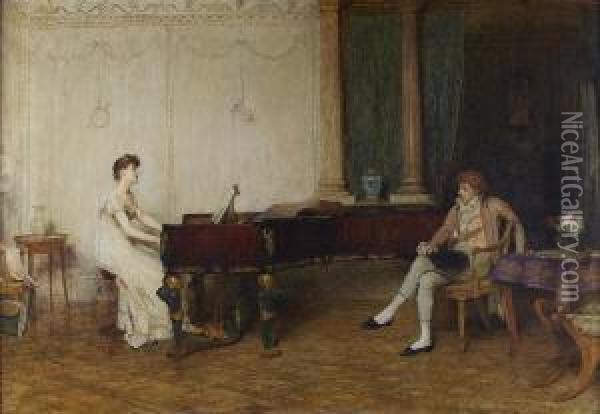 Falling On Deaf Ears Oil Painting - Sir William Quiller-Orchardson