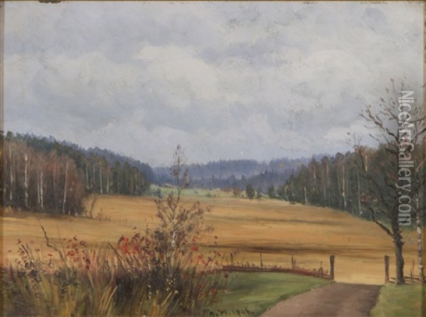 Field Oil Painting - Thorsten Waenerberg