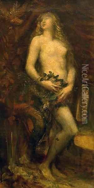 Eve Tempted Oil Painting - George Frederick Watts