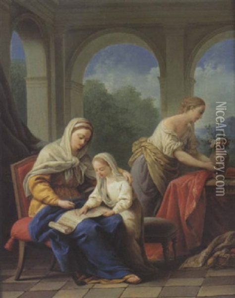 L'education De La Vierge Oil Painting - Louis Jean Francois Lagrenee