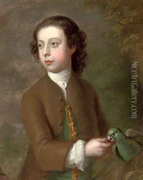 Portrait of a boy Oil Painting - George Knapton