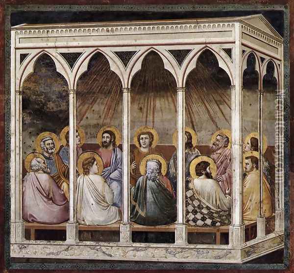 No. 39 Scenes from the Life of Christ- 23. Pentecost 1304-06 Oil Painting - Giotto Di Bondone