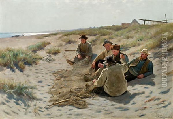Fiskare Fran Skagen Oil Painting - Wilhelm Otto Peters