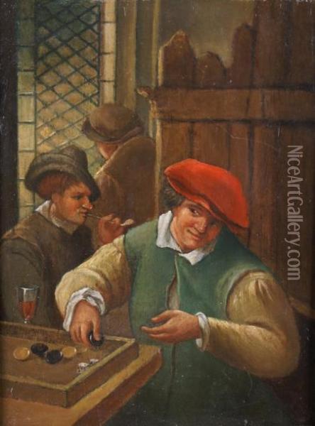 Les Joueurs Oil Painting - David The Younger Teniers