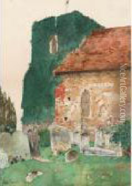 Canterbury Oil Painting - Frederick Childe Hassam