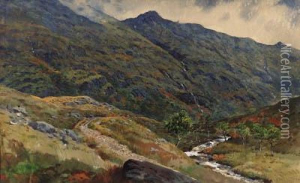 View Of Barrisdale Forest Oil Painting - Archibald Thorburn