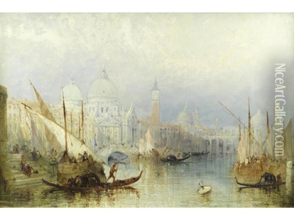 A Saint's Day, Venice Oil Painting - James Baker Pyne