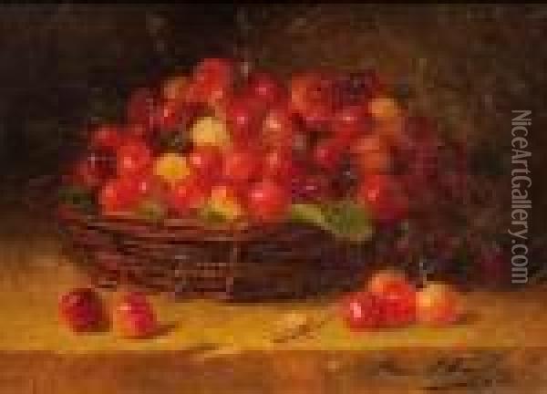 Cerises Oil Painting - Alphonse de Neuville